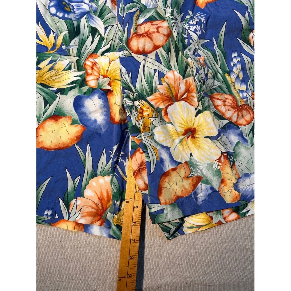 Vintage‎ Polo Sport Ralph Lauren Men's  Large Floral Swim Trunks Mens Blue 90s